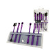 BEAUTIFUL EYES FLIP KIT PURPLE 7PC MODA ROYAL BRUSH